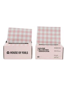 House of Foils Pink Gingham Plaid Hair Coloring Foils